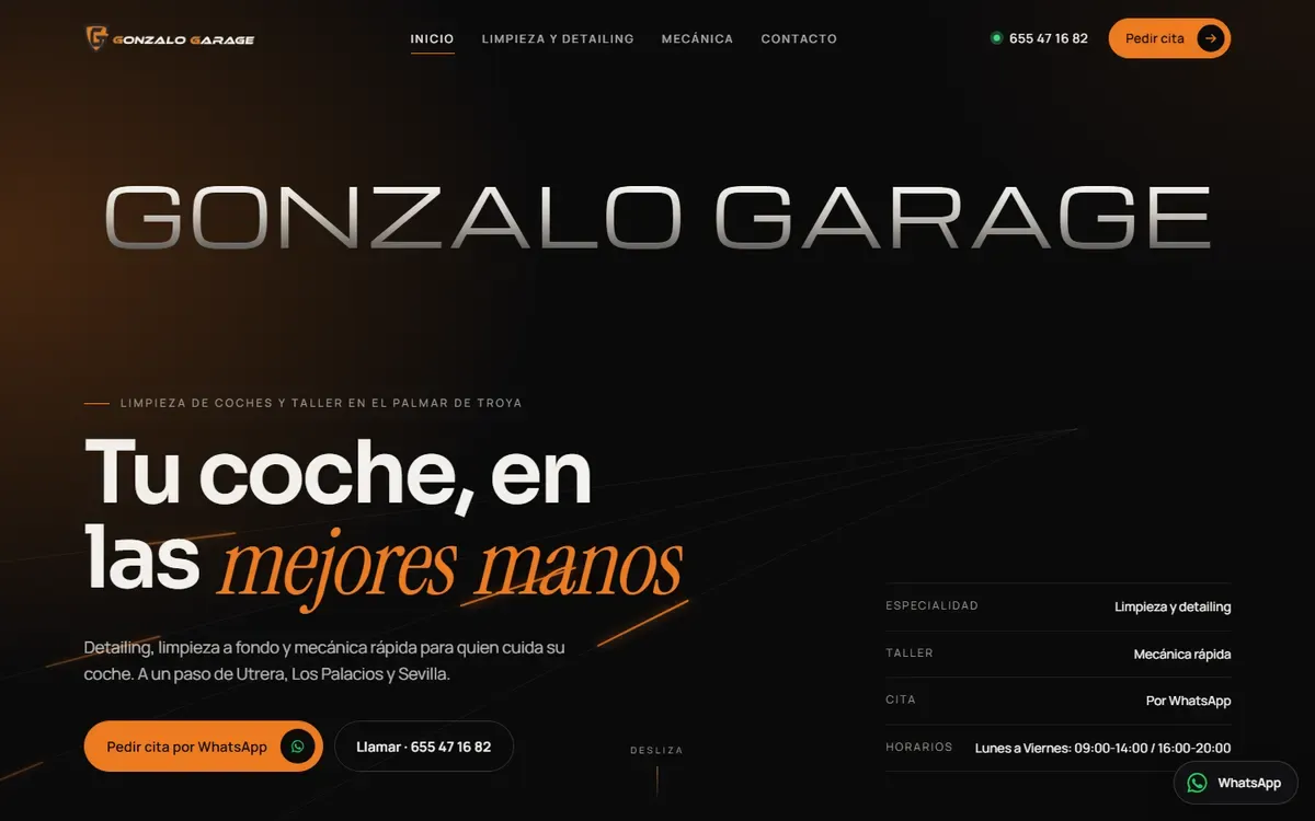 La web de Gonzalo Garage